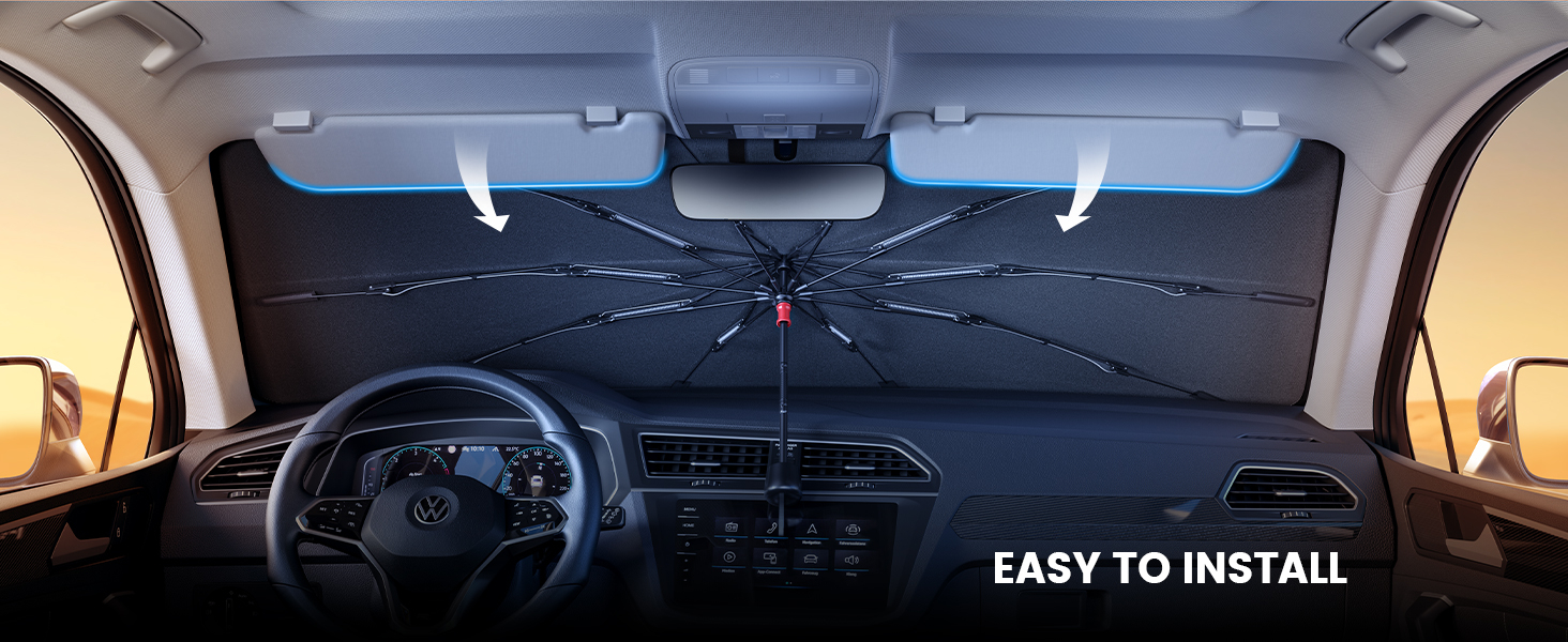umbrella car shade front windshield